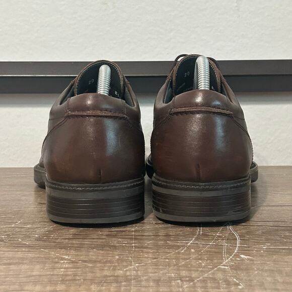 Johnston and Murphy Norvell Moc Toe Men’s Leather Dress Shoes Size 8.5 Brown - Picture 4 of 8